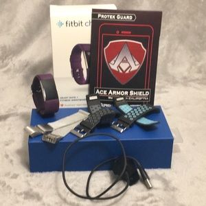 Fitbit Charge 2 HR Package Deal- Like New w/ xtras